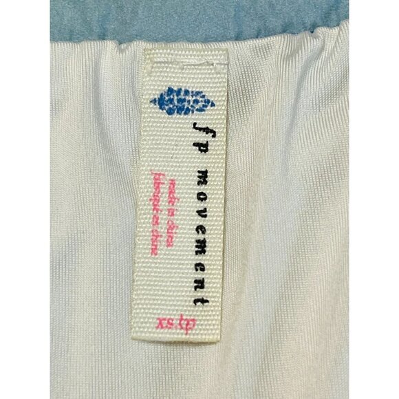 Free People Movement The Way Home Shorts Red Blue Ombre Smocked Brief Size XS - Picture 3 of 16